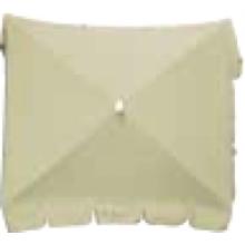 2 x 2 m, Firkantet "Maiami" - Natur, Alu-stel i Silver, POLYESTER, Parasol