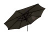 3 m Como - ALU-stel med tilt - Sort, med håndsving, Polyester, Parasol