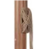 3,5 m Ø Rund - Lyse-grå, Alu-stel i Teak-look, SPUN-POLYESTER, Parasol