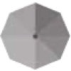 2,5 m Ø "Cambre" - Grå, Alu-stel i Antrasit, håndsving, POLYESTER Parasol