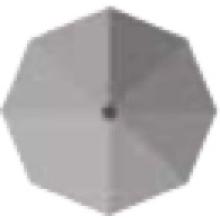 2,5 m Ø "Cambre" - Grå, Alu-stel i Antrasit, håndsving, POLYESTER Parasol