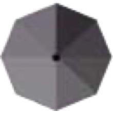 2 m Ø "Cambre" - Kahaki, Alu-stel i Antrasit, håndsving, POLYESTER Parasol