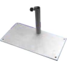 Parasolfød 23 kg. Stål-plade 1/2 Til Altan 60 x 30 cm. Høj 14 mm Jern-rør til Max 44 mm