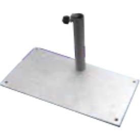Parasolfød 23 kg. Stål-plade 1/2 Til Altan 60 x 30 cm. Høj 14 mm Jern-rør til Max 44 mm 