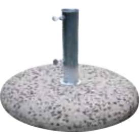 Parasolfød 35 kg Små sten beton, 50 cm. Ø, Højde 7 cm. stang på max 50 mm