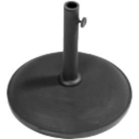 Parasolfød 17 kg Sort beton & Stål kant, 42 cm. Ø, Højde 8 cm. stang på 30 til 38 mm