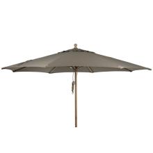3,5 m Ø, Rund "Parma" - Træ, Taupe, POLYESTER, Parasol