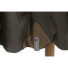3,5 m Ø, Rund "Parma" - Træ, Taupe, POLYESTER, Parasol
