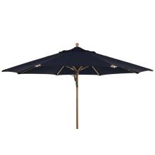3,5 m Ø, Rund "Parma" - Træ, Sort, POLYESTER, Parasol