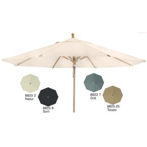 3,5 m Ø, Rund "Parma" - Træ, POLYESTER, Parasol