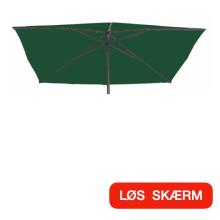 2 x 2 m Løs Firkantet Parasol Skærm "Symo" = Grøn, DRALON
