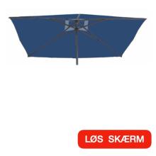 2 x 2 m Løs Firkantet Parasol Skærm "Symo" = Mørk-Blå, DRALON