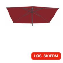 2 x 2 cm Løs Firkantet Parasol Skærm "Symo" = Bordeaux, DRALON