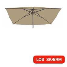 2 x 2 cm Løs Firkantet Parasol Skærm "Symo" = Grå, DRALON