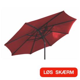 2,75 m Løs Rund Parasol Skærm "Venice" = Tegl Rød, SPUN-POLYESTER