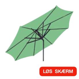 3 m Løs Rund Parasol Skærm "Como" = Dild Grøn, POLYESTER