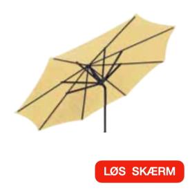 3 m Løs Rund Parasol Skærm "Como" = Beige, POLYESTER