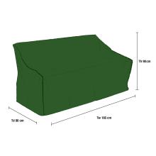 Overtræk til 3 pers. bænk 210x65x96 cm Grøn
