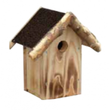 Fuglehus  med Tagpap Mejse = 32 mm hul 24 x 22 cm (507A)