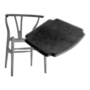 50 x 42 cm Y-Sæde med 4 buede hak (af Hans J. Wegner) - hynde (Størrelse 64 14F)