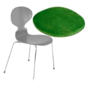 41 x 39 cm Myren Sæde (af Arne Jacobsen) - hynde (Størrelse 6418)